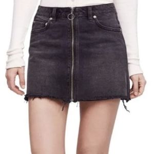Free People denim mini skirt
